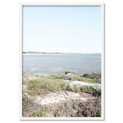 Scarborough Beach Views Perth I - Art Print, Poster, Stretched Canvas, or Framed Wall Art Print, shown in a white frame