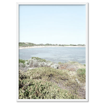 Scarborough Beach Views Perth II - Art Print, Poster, Stretched Canvas, or Framed Wall Art Print, shown in a white frame