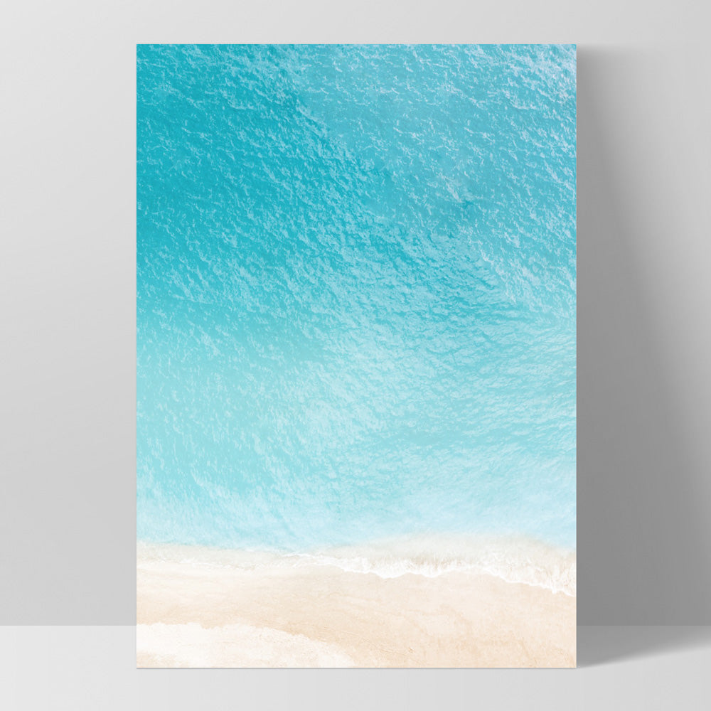 Into the Blue Ocean - Art Print, Poster, Stretched Canvas, or Framed Wall Art Print, shown as a stretched canvas or poster without a frame