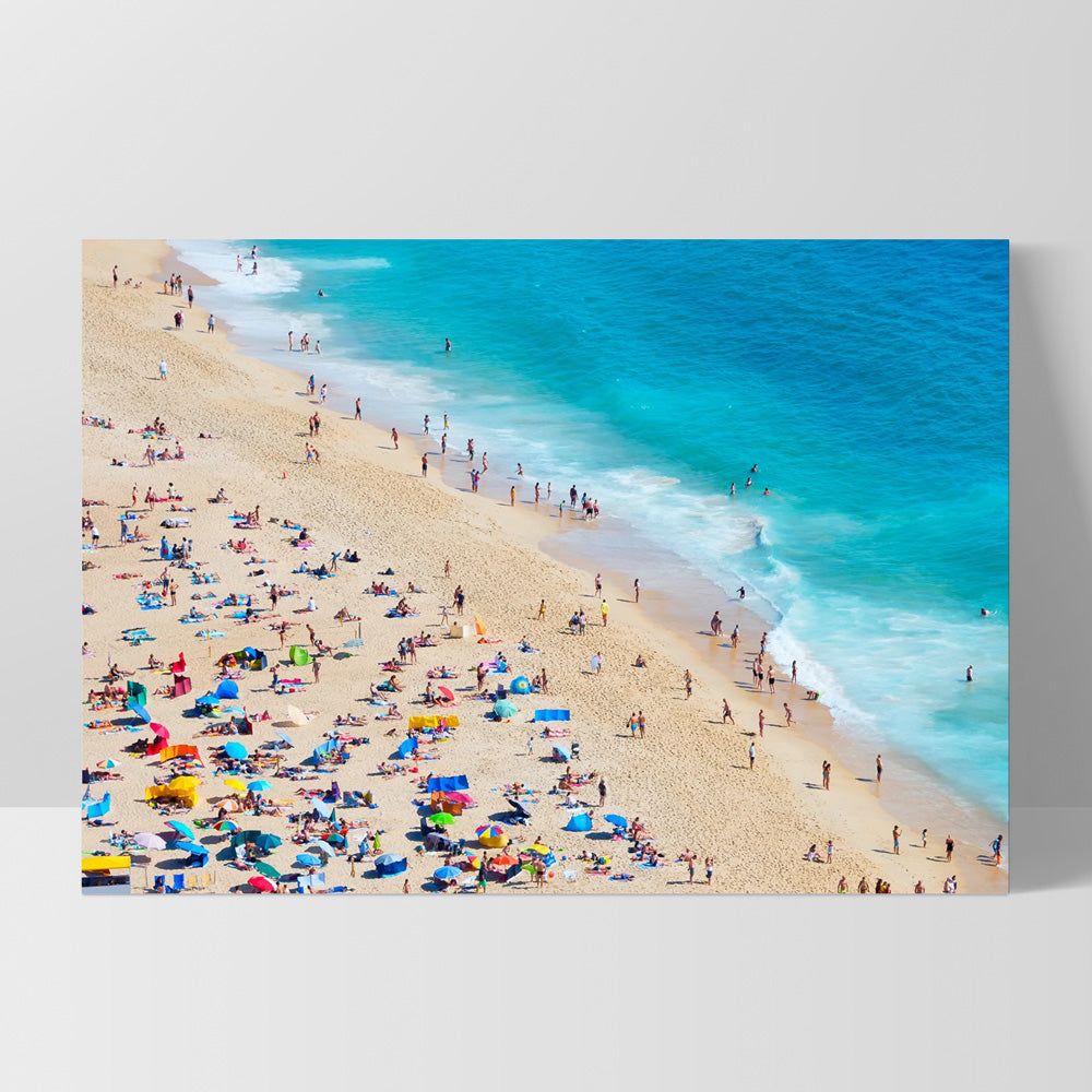 Summer on the Beach - Art Print, Poster, Stretched Canvas, or Framed Wall Art Print, shown as a stretched canvas or poster without a frame