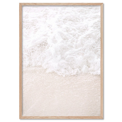 Still IV | Sand & Water - Art Print, Poster, Stretched Canvas, or Framed Wall Art Print, shown in a natural timber frame