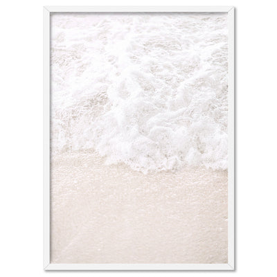 Still IV | Sand & Water - Art Print, Poster, Stretched Canvas, or Framed Wall Art Print, shown in a white frame