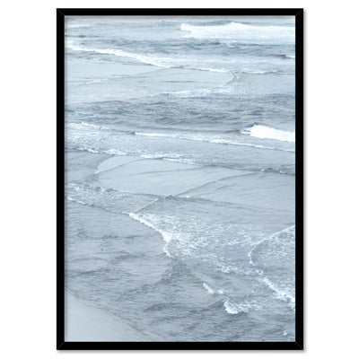 Beach Tides in Bondi - Art Print, Poster, Stretched Canvas, or Framed Wall Art Print, shown in a black frame