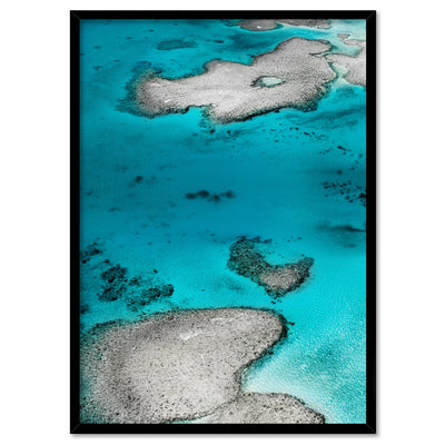 The Reef I - Art Print, Poster, Stretched Canvas, or Framed Wall Art Print, shown in a black frame