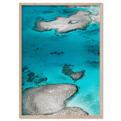 The Reef I - Art Print, Poster, Stretched Canvas, or Framed Wall Art Print, shown in a natural timber frame