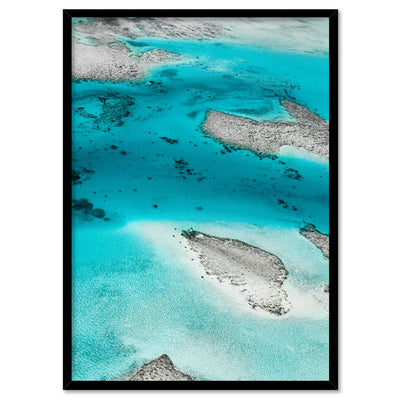 The Reef II - Art Print, Poster, Stretched Canvas, or Framed Wall Art Print, shown in a black frame