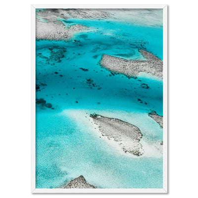 The Reef II - Art Print, Poster, Stretched Canvas, or Framed Wall Art Print, shown in a white frame