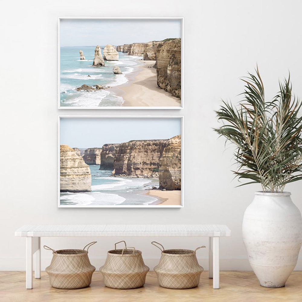 The Twelve Apostles II - Art Print, Poster, Stretched Canvas or Framed Wall Art, shown framed in a home interior space