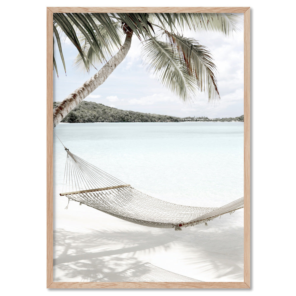 Island Daydreams - Art Print, Poster, Stretched Canvas, or Framed Wall Art Print, shown in a natural timber frame