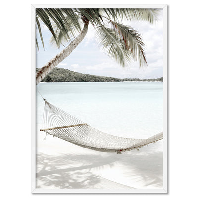 Island Daydreams - Art Print, Poster, Stretched Canvas, or Framed Wall Art Print, shown in a white frame