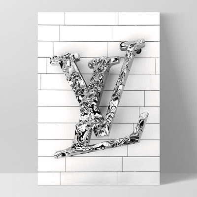 Louis V Molten Store Front Sign - Art Print, Poster, Stretched Canvas, or Framed Wall Art Print, shown as a stretched canvas or poster without a frame