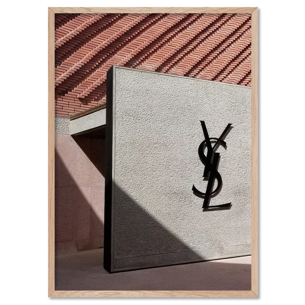 YSL in the Desert - Art Print, Poster, Stretched Canvas, or Framed Wall Art Print, shown in a natural timber frame
