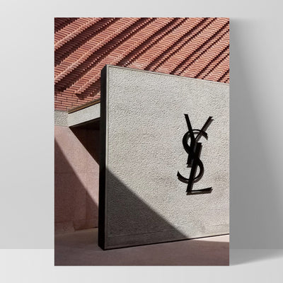 YSL in the Desert - Art Print, Poster, Stretched Canvas, or Framed Wall Art Print, shown as a stretched canvas or poster without a frame