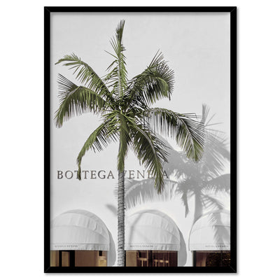 Bottega Rodeo Drive - Art Print, Poster, Stretched Canvas, or Framed Wall Art Print, shown in a black frame