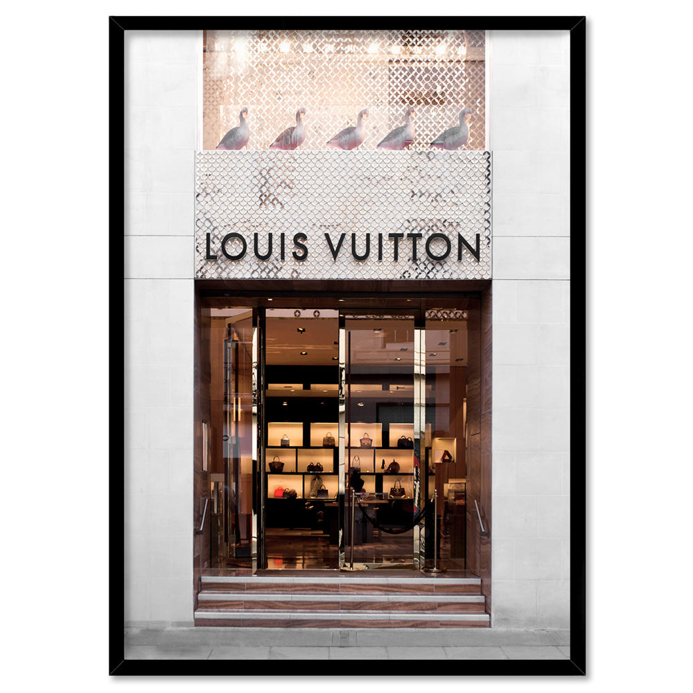 Louis V Entrance Lumiere  - Art Print, Poster, Stretched Canvas, or Framed Wall Art Print, shown in a black frame