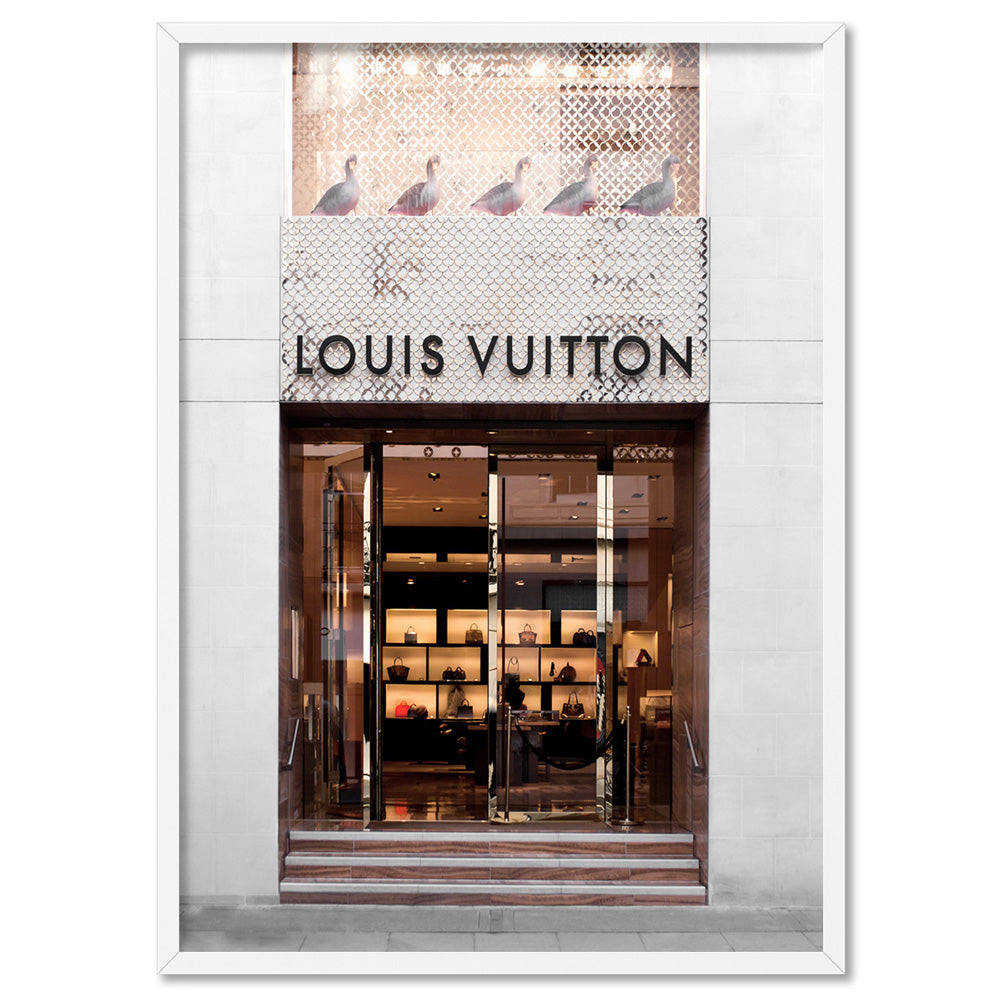 Louis V Entrance Lumiere  - Art Print, Poster, Stretched Canvas, or Framed Wall Art Print, shown in a white frame