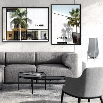 Coco Rodeo Drive in Landscape - Art Print, Poster, Stretched Canvas or Framed Wall Art, shown framed in a home interior space