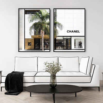 Coco Rodeo Drive II - Art Print, Poster, Stretched Canvas or Framed Wall Art, shown framed in a home interior space