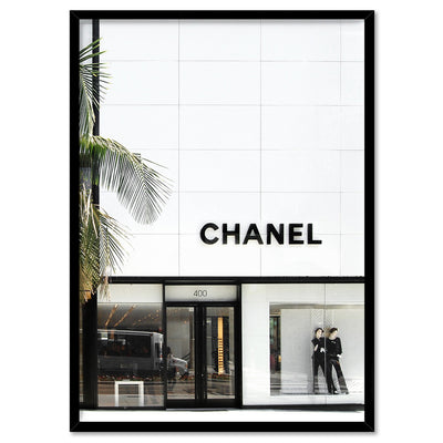Coco Rodeo Drive III - Art Print, Poster, Stretched Canvas, or Framed Wall Art Print, shown in a black frame