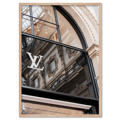 LV Reflections I - Art Print, Poster, Stretched Canvas, or Framed Wall Art Print, shown in a natural timber frame