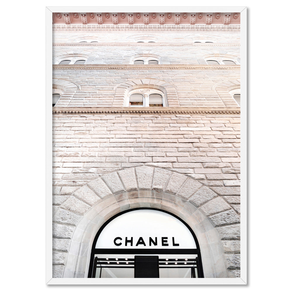 Coco Arches - Art Print, Poster, Stretched Canvas, or Framed Wall Art Print, shown in a white frame
