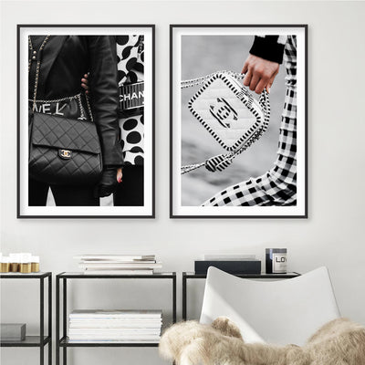 Semaine De La Mode I - Art Print, Poster, Stretched Canvas or Framed Wall Art, shown framed in a home interior space