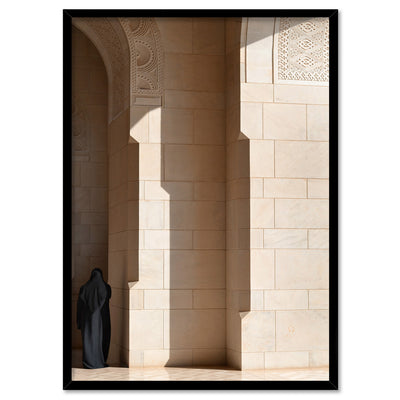 Oman Travels - Art Print, Poster, Stretched Canvas, or Framed Wall Art Print, shown in a black frame