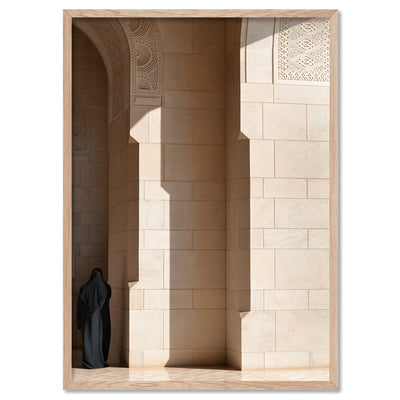 Oman Travels - Art Print, Poster, Stretched Canvas, or Framed Wall Art Print, shown in a natural timber frame