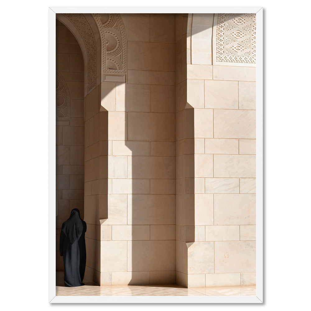 Oman Travels - Art Print, Poster, Stretched Canvas, or Framed Wall Art Print, shown in a white frame