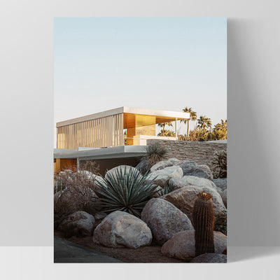 Palm Springs | Afternoon Light - Art Print, Poster, Stretched Canvas, or Framed Wall Art Print, shown as a stretched canvas or poster without a frame