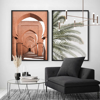 Orange Desert Arches, Tinmel Morocco - Art Print, Poster, Stretched Canvas or Framed Wall Art, shown framed in a home interior space