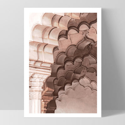 Agra Ornate Arches in Blush I  - Art Print, Poster, Stretched Canvas, or Framed Wall Art Print, shown as a stretched canvas or poster without a frame
