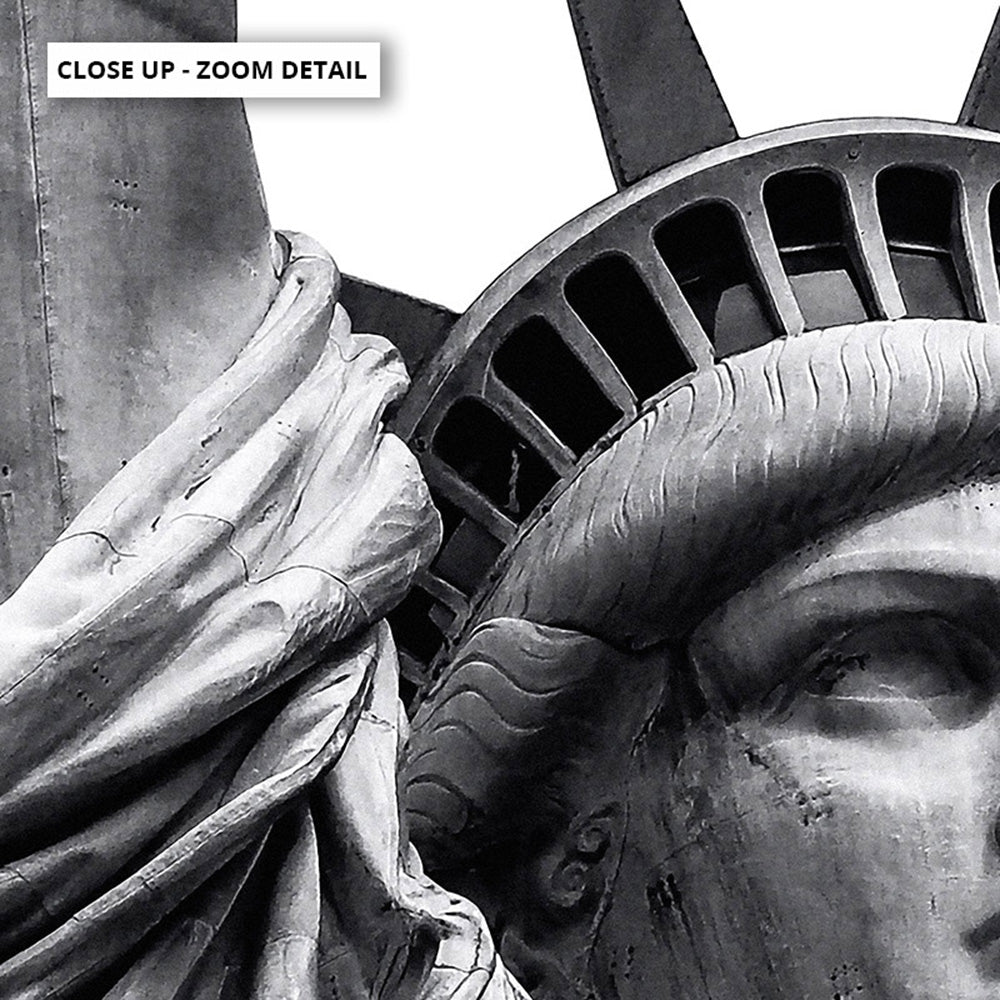 Liberty Rising Art Print. Statue of Liberty New York B&W – Print and ...