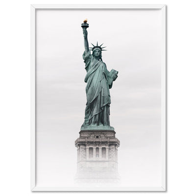 Liberty Enlightening - Art Print, Poster, Stretched Canvas, or Framed Wall Art Print, shown in a white frame