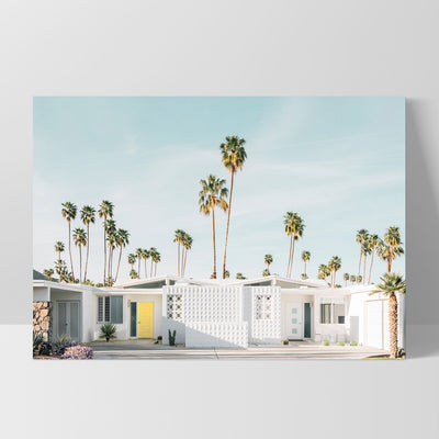 Palm Springs | Mid Century Abodes - Art Print, Poster, Stretched Canvas, or Framed Wall Art Print, shown as a stretched canvas or poster without a frame