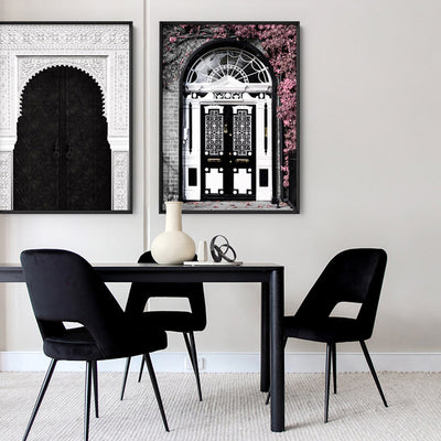 Regal Arch Doorway - Art Print, Poster, Stretched Canvas or Framed Wall Art, shown framed in a home interior space