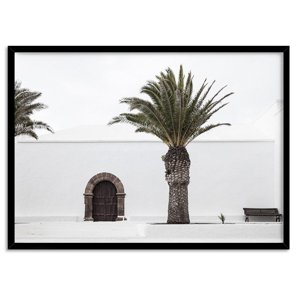 White Island Church - Art Print, Poster, Stretched Canvas, or Framed Wall Art Print, shown in a black frame