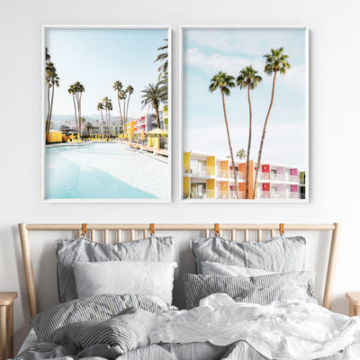 Palm Springs | The Saguaro Hotel I - Art Print, Poster, Stretched Canvas or Framed Wall Art, shown framed in a home interior space