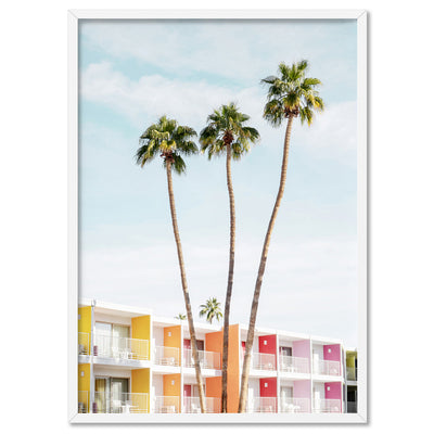 Palm Springs | The Saguaro Hotel I - Art Print, Poster, Stretched Canvas, or Framed Wall Art Print, shown in a white frame