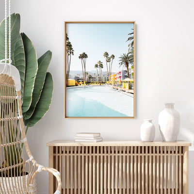 Palm Springs | The Saguaro Hotel II - Art Print, Poster, Stretched Canvas or Framed Wall Art, shown framed in a room