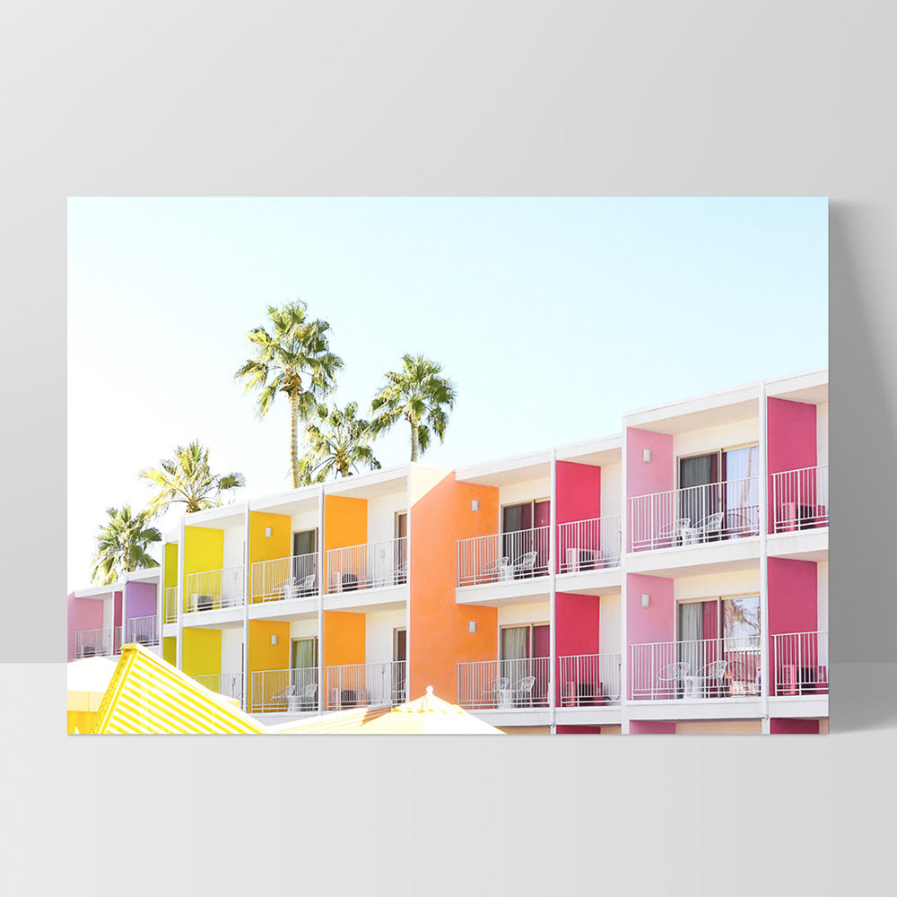Palm Springs | The Saguaro Hotel III - Art Print, Poster, Stretched Canvas, or Framed Wall Art Print, shown as a stretched canvas or poster without a frame