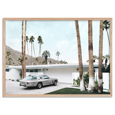 Palm Springs | 940 Classic - Art Print, Poster, Stretched Canvas, or Framed Wall Art Print, shown in a natural timber frame