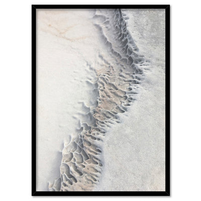 Seaside Coastal Rock Faces III - Art Print, Poster, Stretched Canvas, or Framed Wall Art Print, shown in a black frame
