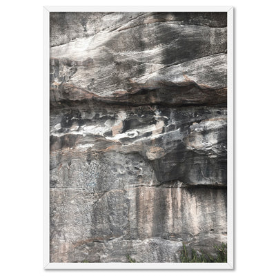 Freshwater Coastal Rock Face I - Art Print, Poster, Stretched Canvas, or Framed Wall Art Print, shown in a white frame