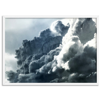 Sea of Clouds in the Sky II - Art Print, Poster, Stretched Canvas, or Framed Wall Art Print, shown in a white frame