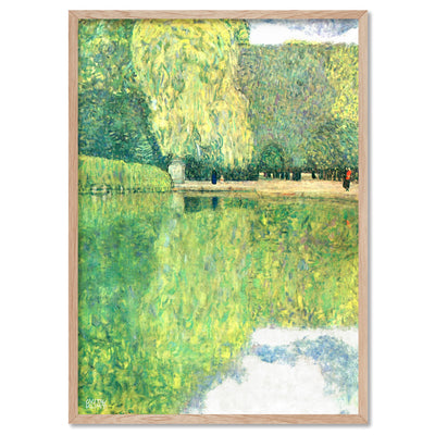 GUSTAV KLIMT | Schonbrunn Park - Art Print, Poster, Stretched Canvas, or Framed Wall Art Print, shown in a natural timber frame