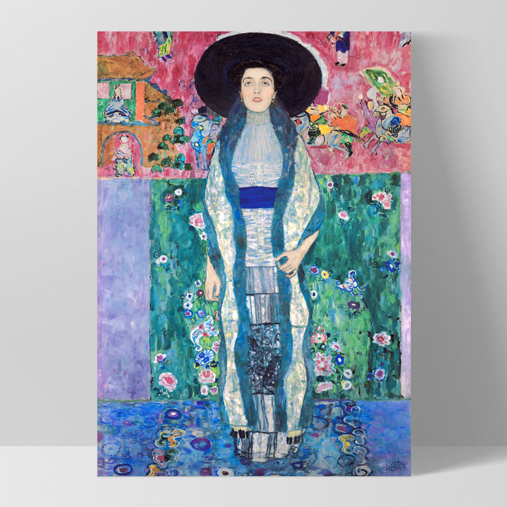 GUSTAV KLIMT | Portrait of Adele Bloch-Bauer II - Art Print, Poster, Stretched Canvas, or Framed Wall Art Print, shown as a stretched canvas or poster without a frame