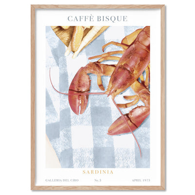 Galleria Del Cibo | Caffe Bisque I - Art Print by Vanessa, Poster, Stretched Canvas, or Framed Wall Art Print, shown in a natural timber frame