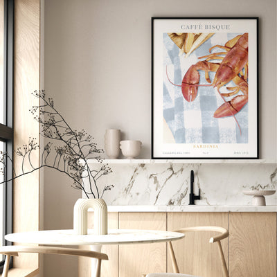 Galleria Del Cibo | Caffe Bisque I - Art Print by Vanessa, Poster, Stretched Canvas or Framed Wall Art Prints, shown framed in a room