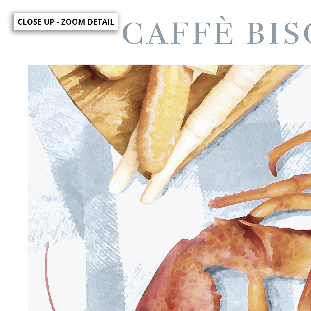 Galleria Del Cibo | Caffe Bisque I - Art Print by Vanessa, Poster, Stretched Canvas or Framed Wall Art, Close up View of Print Resolution